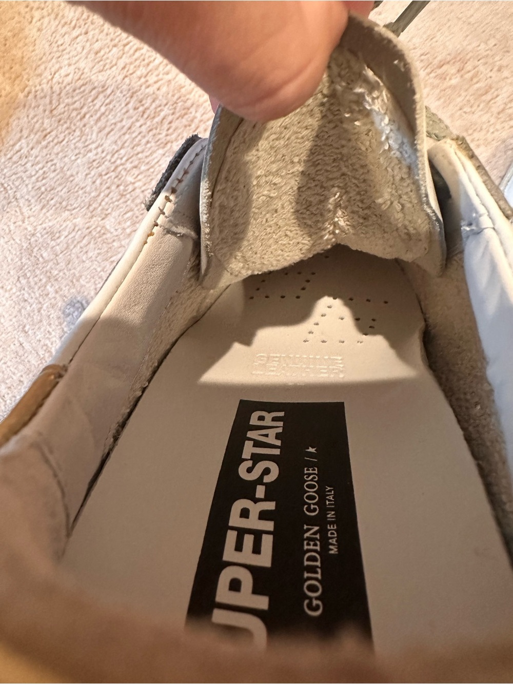 Golden Goose Super-Star Sneakers White Silver Gold Size 37 EU / US 7 NIB - Picture 14 of 15